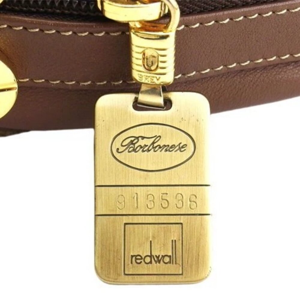 BORBONESE Handbag Quail Pattern Authentic Used t2… - image 7